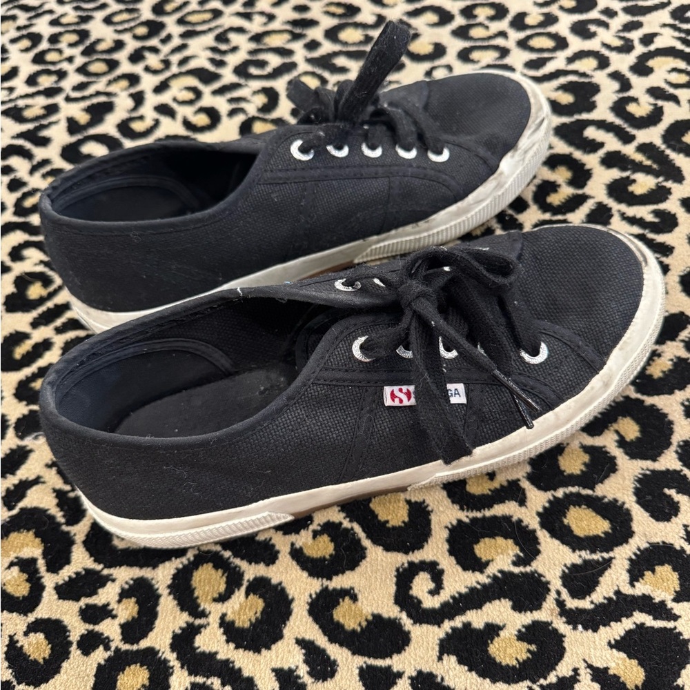 Superga Black Canvas Sneakers